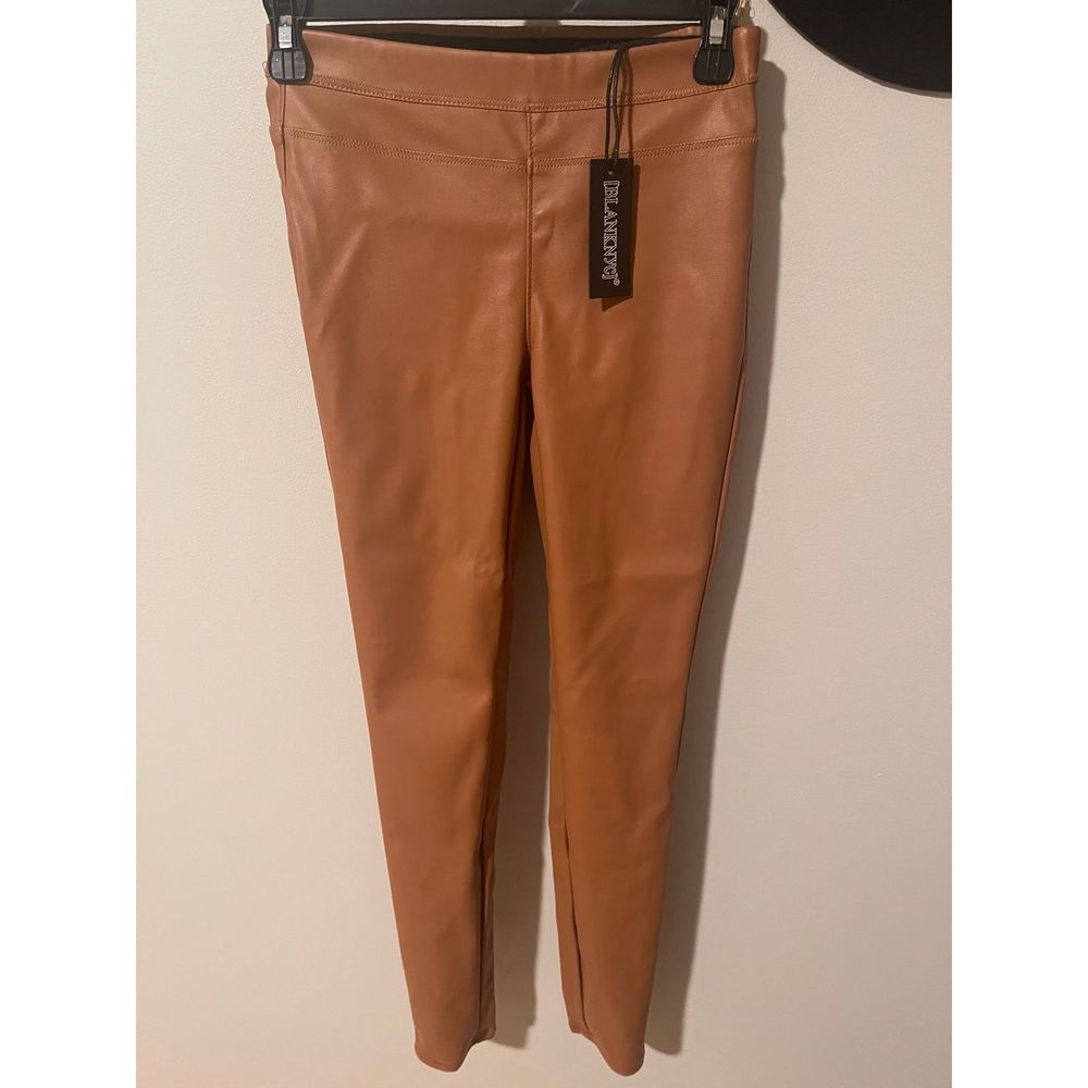 Brown Faux Leather Leggings